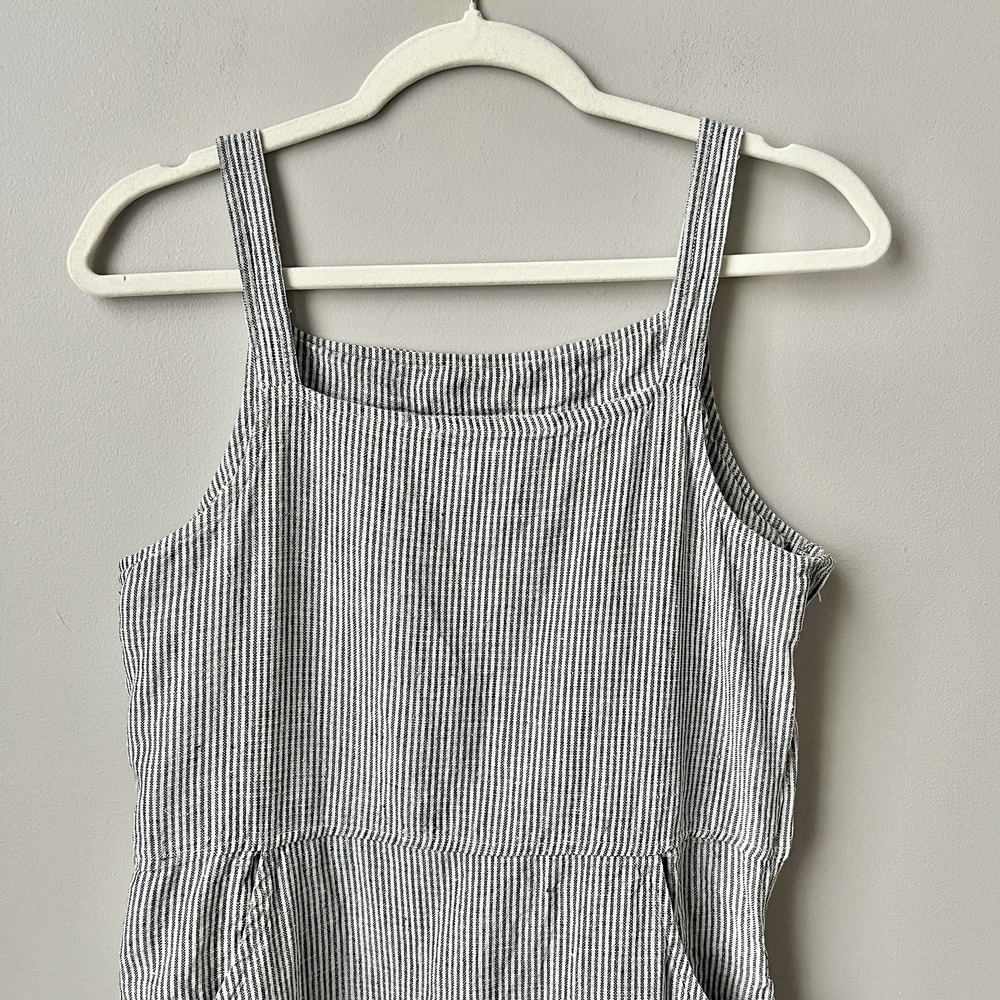 Vintage striped linen dress with pockets! - Picture 4 of 12
